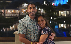 Doctor Nikoonezhad and his wife smiling together